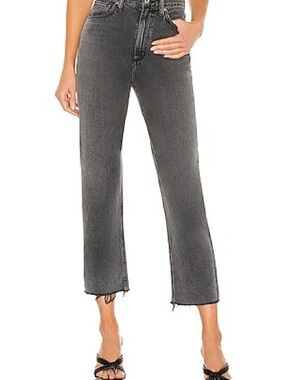 Citizens of Humanity Daphne Crop High Rise Stovepipe Jeans Free Fall Black 24